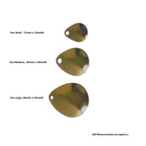 Darrahopens Outdoor Recreation > Fishing > Fishing Tackle Artizan Smooth Colorado Blade, Brass, 24mmL x 18mmW, Qty 5