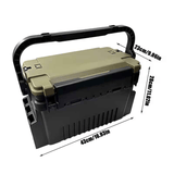 Darrahopens Outdoor Recreation > Fishing > Fishing Tackle Double-layer multi-function outdoor storage fishing box, can be used as a stool, convenient storage of various fishing lines, bait, live fish.