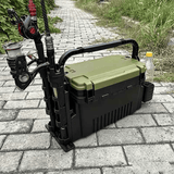 Darrahopens Outdoor Recreation > Fishing > Fishing Tackle Double-layer multi-function outdoor storage fishing box, can be used as a stool, convenient storage of various fishing lines, bait, live fish.