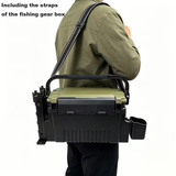 Darrahopens Outdoor Recreation > Fishing > Fishing Tackle Double-layer multi-function outdoor storage fishing box, can be used as a stool, convenient storage of various fishing lines, bait, live fish.