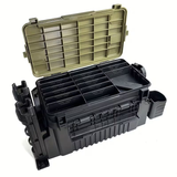 Darrahopens Outdoor Recreation > Fishing > Fishing Tackle Double-layer multi-function outdoor storage fishing box, can be used as a stool, convenient storage of various fishing lines, bait, live fish.