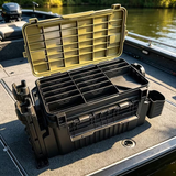 Darrahopens Outdoor Recreation > Fishing > Fishing Tackle Double-layer multi-function outdoor storage fishing box, can be used as a stool, convenient storage of various fishing lines, bait, live fish.