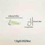 Darrahopens Outdoor Recreation > Fishing > Fishing Tackle Glow-in-the-Dark Shrimp Lure 20-Piece Box Set | Night Fishing Essential, Soft Plastic Lure with Hooks, Suitable for Freshwater and Saltwater, Ideal for Bass/Trout/Crappie/Walleye/Redfish