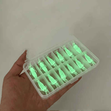 Darrahopens Outdoor Recreation > Fishing > Fishing Tackle Glow-in-the-Dark Shrimp Lure 20-Piece Box Set | Night Fishing Essential, Soft Plastic Lure with Hooks, Suitable for Freshwater and Saltwater, Ideal for Bass/Trout/Crappie/Walleye/Redfish