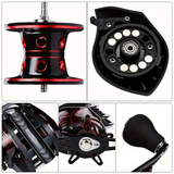 Darrahopens Outdoor Recreation > Fishing > Fishing Tackle High Speed 18+1BB Baitcasting Reel, Dual Brake System, Max Drag 20lb - Ergonomic Handle, Stainless Steel Durable Spool - Ideal for Carp and Bass Fishing, Suitable for Saltwater and Freshwater, Angler's Choice | Smooth Black Finish(DW121L left hand)