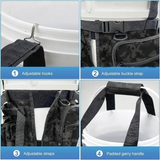 Darrahopens Outdoor Recreation > Fishing > Fishing Tackle Multi-Functional Tactical Fishing Bucket Backpack, Waterproof Large Capacity, Built-in Livewell, All Gear Storage in One Bag