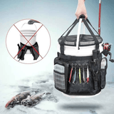 Darrahopens Outdoor Recreation > Fishing > Fishing Tackle Multi-Functional Tactical Fishing Bucket Backpack, Waterproof Large Capacity, Built-in Livewell, All Gear Storage in One Bag