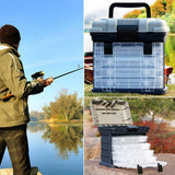 Darrahopens Outdoor Recreation > Fishing > Fishing Tackle Removable 4 Tray Heavy Duty Fishing Tackle Box Storage Organizer for Tackle