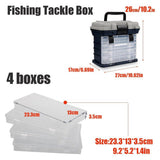 Darrahopens Outdoor Recreation > Fishing > Fishing Tackle Removable 4 Tray Heavy Duty Fishing Tackle Box Storage Organizer for Tackle