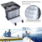 Darrahopens Outdoor Recreation > Fishing > Fishing Tackle Removable 4 Tray Heavy Duty Fishing Tackle Box Storage Organizer for Tackle
