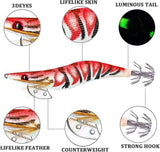 Darrahopens Outdoor Recreation > Fishing > Fishing Tackle Shrimp Lure Box - 4-Pack - Glowing Shrimp Lure - Squid and Shrimp Lure - Night Fishing - Shrimp Lure - Fluorescent Artificial Fish Lure - Super Realistic