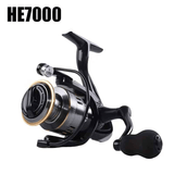 Darrahopens Outdoor Recreation > Fishing > Fishing Tackle Spinning Reel Fishing Reel, Metal Spool, Metal Handle, 5.2:1 Gear Ratio, 10KG Drag, Smooth and Sensitive Line Output, Left/Right Hand Interchangeable, Rotating Fishing Reel, Suitable for Freshwater and Saltwater(HE7000)