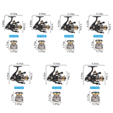 Darrahopens Outdoor Recreation > Fishing > Fishing Tackle Spinning Reel Fishing Reel, Metal Spool, Metal Handle, 5.2:1 Gear Ratio, 10KG Drag, Smooth and Sensitive Line Output, Left/Right Hand Interchangeable, Rotating Fishing Reel, Suitable for Freshwater and Saltwater(HE6000)