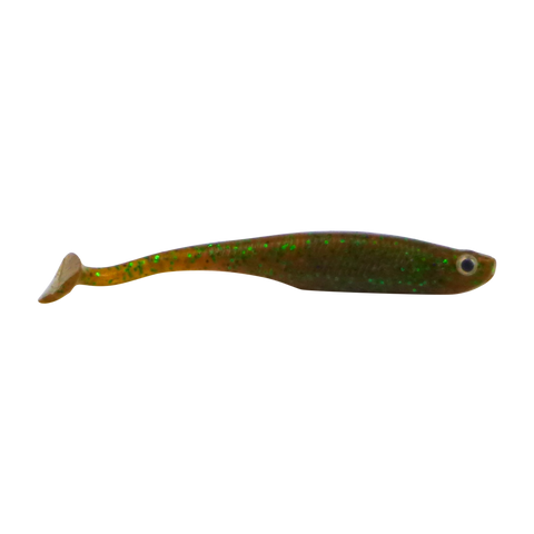 Darrahopens Outdoor Recreation > Fishing > Fishing Tackle Swimerz Soft Shad 100mm Paddle Tail lure, Green Pumpkin, 6 pack