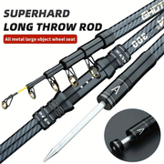 Darrahopens Outdoor Recreation > Fishing > Fishing Tackle Ultra-hard carbon fiber fishing rod 3m, with anti-slip handle and metal ground inserts - suitable for sea rock fishing, surfing casting and long-range casting