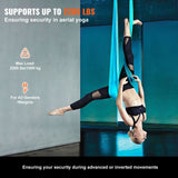 Darrahopens Outdoor Recreation > Fishing > Fishing Tackle VEVOR Aerial Silk & Yoga Swing, 10 m Length, Aerial Yoga Hammock Kit with 100gsm Nylon Fabric, Full Rigging Hardware & Easy Set-up Guide, Antigravity Flying for All Levels Fitness Bodybuilding, Blue