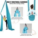 Darrahopens Outdoor Recreation > Fishing > Fishing Tackle VEVOR Aerial Silk & Yoga Swing, 10 m Length, Aerial Yoga Hammock Kit with 100gsm Nylon Fabric, Full Rigging Hardware & Easy Set-up Guide, Antigravity Flying for All Levels Fitness Bodybuilding, Blue
