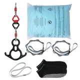 Darrahopens Outdoor Recreation > Fishing > Fishing Tackle VEVOR Aerial Silk & Yoga Swing, 10 m Length, Aerial Yoga Hammock Kit with 100gsm Nylon Fabric, Full Rigging Hardware & Easy Set-up Guide, Antigravity Flying for All Levels Fitness Bodybuilding, Blue