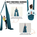 Darrahopens Outdoor Recreation > Fishing > Fishing Tackle VEVOR Aerial Silk & Yoga Swing, 8 m Length, Aerial Yoga Hammock Kit with 100gsm Nylon Fabric, Full Rigging Hardware & Easy Set-up Guide, Antigravity Flying for All Levels Fitness Bodybuilding, Green