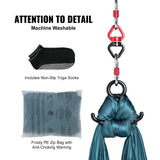 Darrahopens Outdoor Recreation > Fishing > Fishing Tackle VEVOR Aerial Silk & Yoga Swing, 8 m Length, Aerial Yoga Hammock Kit with 100gsm Nylon Fabric, Full Rigging Hardware & Easy Set-up Guide, Antigravity Flying for All Levels Fitness Bodybuilding, Green