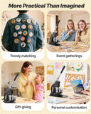 Darrahopens Outdoor Recreation > Fishing > Fishing Tackle VEVOR Button Maker Machine, 58 mm, Pin Maker Machine with 500pcs Button Parts, Circle Cutter, Hex Wrenches and Magic Book, Ergonomic Handle, for DIY Badges, Personalized Pins and Key Chains, Black