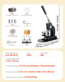 Darrahopens Outdoor Recreation > Fishing > Fishing Tackle VEVOR Button Maker Machine, 58 mm, Pin Maker Machine with 500pcs Button Parts, Circle Cutter, Hex Wrenches and Magic Book, Ergonomic Handle, for DIY Badges, Personalized Pins and Key Chains, Black