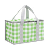 Darrahopens Outdoor Recreation > Iceboxes & Coolers > Cooler bags 2 Pack Insulated Picnic Lunch Bags, Checkered Thermal Food Storage Totes, Green