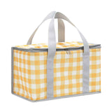 Darrahopens Outdoor Recreation > Iceboxes & Coolers > Cooler bags 2 Pack Insulated Picnic Lunch Bags, Checkered Thermal Food Storage Totes, Yellow