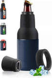 Darrahopens Outdoor Recreation > Iceboxes & Coolers > Cooler bags 3-in-1 Beer Bottle Insulated Tumbler and Can Cooler with Bottle Opener – Double Wall Stainless Steel Soda Can Insulator & Holder for Car Outdoor Beverage Storage, 12oz Dark Blue