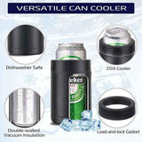 Darrahopens Outdoor Recreation > Iceboxes & Coolers > Cooler bags 3-in-1 Beer Bottle Insulated Tumbler and Can Cooler with Bottle Opener – Double Wall Stainless Steel Soda Can Insulator & Holder for Car Outdoor Beverage Storage, 12oz Green