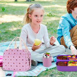 Darrahopens Outdoor Recreation > Iceboxes & Coolers > Cooler bags Cooler Bags - Lunch Bag - Handle Strap - Cooler Bag - Lunch Bag - Insulated Cooler Bag - Picnic Bag - 25.5*21*17cm - Suitable for work, office, travel and picnics（Purple）