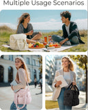 Darrahopens Outdoor Recreation > Iceboxes & Coolers > Cooler bags Cooler Bags - Lunch Bag - Handle Strap - Cooler Bag - Lunch Bag - Insulated Cooler Bag - Picnic Bag - Suitable for work, office, travel and picnics（Pink）