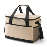 Darrahopens Outdoor Recreation > Iceboxes & Coolers > Cooler bags Large 18L Insulated Cooler Bag - Leakproof Thermal Lunch Tote with Shoulder Strap - Heavy Duty Beige Picnic Box for Beach, Camping & Work