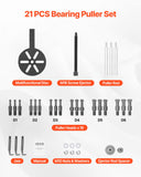 Darrahopens Outdoor Recreation > Iceboxes & Coolers > Cooler bags VEVOR 21-in-1 Bearing Puller Set, 21 PCS 3-Jaw Hook Puller for Internal External Bearings and Bearing Without Inner Shaft, Multifunctional Bearing Removal Tool with Heavy Duty Portable Storage Case