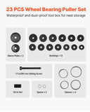 Darrahopens Outdoor Recreation > Iceboxes & Coolers > Cooler bags VEVOR Wheel Bearing Press Kit, 23 PCS FWD Bearing Puller Tools, for Front Wheel Drive Bearing Removal and Installation, Wheel Bearing Tool with Sliding Screw, Bushings, Sleeve Plates, Storage Case