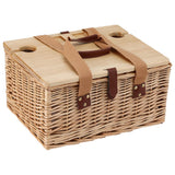 Darrahopens Outdoor Recreation > Picnic > Picnic Baskets Alfresco 2 Person Picnic Basket Set with Table Blanket Cooler Wooden Insulated