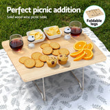 Darrahopens Outdoor Recreation > Picnic > Picnic Baskets Alfresco 2 Person Picnic Basket Set with Table Blanket Cooler Wooden Insulated