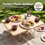 Darrahopens Outdoor Recreation > Picnic > Picnic Baskets Alfresco 4 Person Insulated Picnic Basket Set with Foldable Wood Table Mat In Australia - Darrahopens