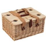Darrahopens Outdoor Recreation > Picnic > Picnic Baskets Alfresco 4 Person Picnic Basket Set with Table Blanket Cooler Wooden Insulated