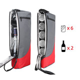Darrahopens Outdoor Recreation > Picnic > Picnic Baskets Black and Grey Insulated Golf Cooler Bag Portable Thermal Carrier Holds 6 Cans or 2 Wine Bottles with Shoulder Strap for Australian Golf Course and BBQ