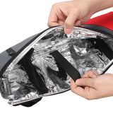 Darrahopens Outdoor Recreation > Picnic > Picnic Baskets Black and Grey Insulated Golf Cooler Bag Portable Thermal Carrier Holds 6 Cans or 2 Wine Bottles with Shoulder Strap for Australian Golf Course and BBQ