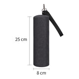 Darrahopens Outdoor Recreation > Picnic > Picnic Baskets Black Insulated Golf Beer Cooler Bag Cylindrical Tube Design with PEVA Lining 25cm Portable Crossbody Shoulder Strap for Australian Golf and BBQs