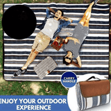 Darrahopens Outdoor Recreation > Picnic > Picnic Blankets Double-layer Nylon Picnic Mat High-density Waterproof Base + Nylon Padding Lightweight Foldable with Carry Handle Machine Washable & Easy Care  Ideal for Beach Camping Park Outdoor Picnics(200*200CM)