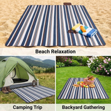 Darrahopens Outdoor Recreation > Picnic > Picnic Blankets Double-layer Nylon Picnic Mat High-density Waterproof Base + Nylon Padding Lightweight Foldable with Carry Handle Machine Washable & Easy Care  Ideal for Beach Camping Park Outdoor Picnics(200*200CM)