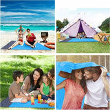 Darrahopens Outdoor Recreation > Picnic > Picnic Blankets Sandproof Beach Blanket Waterproof Beach Mat 210 X 200 Cm 4 Fixing Corners Beach Mat For Beach Travel Camping Hiking