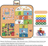 Darrahopens Outdoor Recreation > Picnic > Picnic Blankets Waterproof Picnic Blanket with Flying Chess Game: 80''x80'' Extra Large, Foldable for Australian Camping, Beach & Family Gatherings