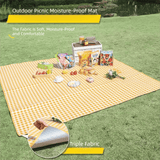 Darrahopens Outdoor Recreation > Picnic > Picnic Blankets Yellow Lightweight Thickened Picnic Mat – Waterproof Outdoor Camping Ground Sheet for Hiking, Parks and Picnics(1.5*2M）