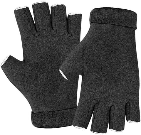 Darrahopens Outdoor Recreation > Snow Sports > Skiing & Accessories A pair of fingerless insulated gloves - One size fits all - Warm and protective - Cozy and comfortable - Winter outdoor wear - Suitable for eating, typing, writing and turning pages - Black