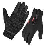 Darrahopens Outdoor Recreation > Snow Sports > Skiing & Accessories Black Winter Windproof Waterproof Thermal Touch Gloves for Men and Women, Anti-Slip Rubber Palm, Zipper Closure for Easy Wear, Size L for Outdoor Sports In Australia - Darrahopens