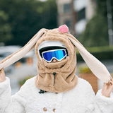 Darrahopens Outdoor Recreation > Snow Sports > Skiing & Accessories Cartoon Rabbit Ear Thermal Hat: Three-in-One Design, Cute and Warm, Perfect for Cycling and Skiing, Adorable All Winter Long!/white In Australia - Darrahopens